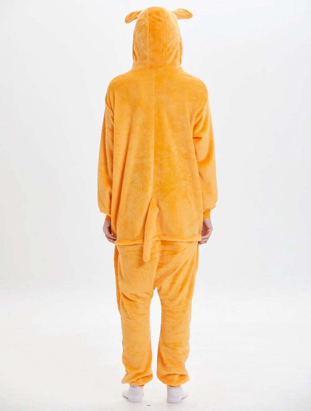 Unisex Adult Kangaroo Pajamas Cosplay Onesies Cartoon Animal Sleepwear Pyjamas Warm Flannel Hooded Christmas Halloween Jumpsuits
