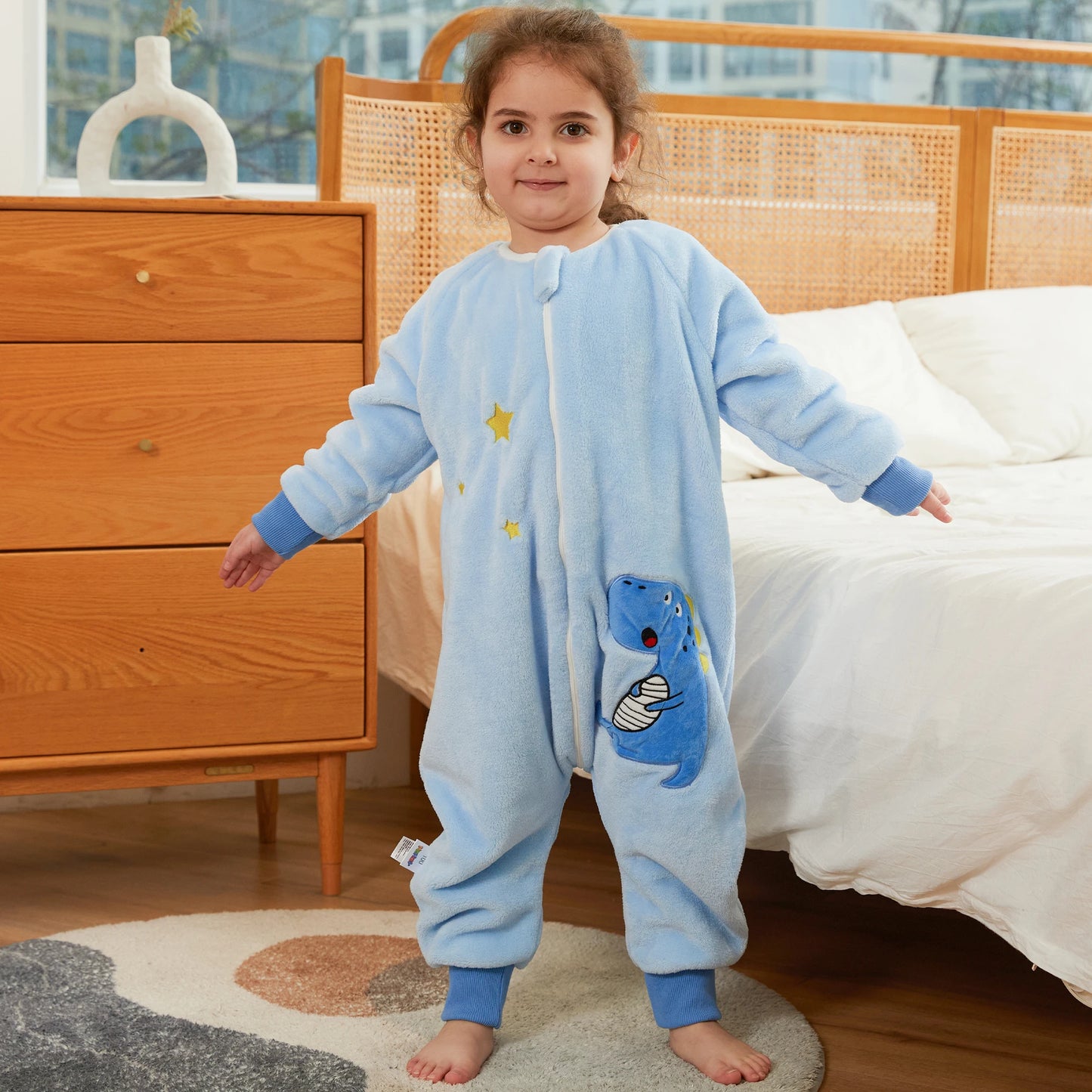 Children Split-legged Sleepsacks Baby Sleeping Sack Aniaml Onesies Kigurumi Winter Pajamas Warm Sleepwear For Girls Boy 1-8Years