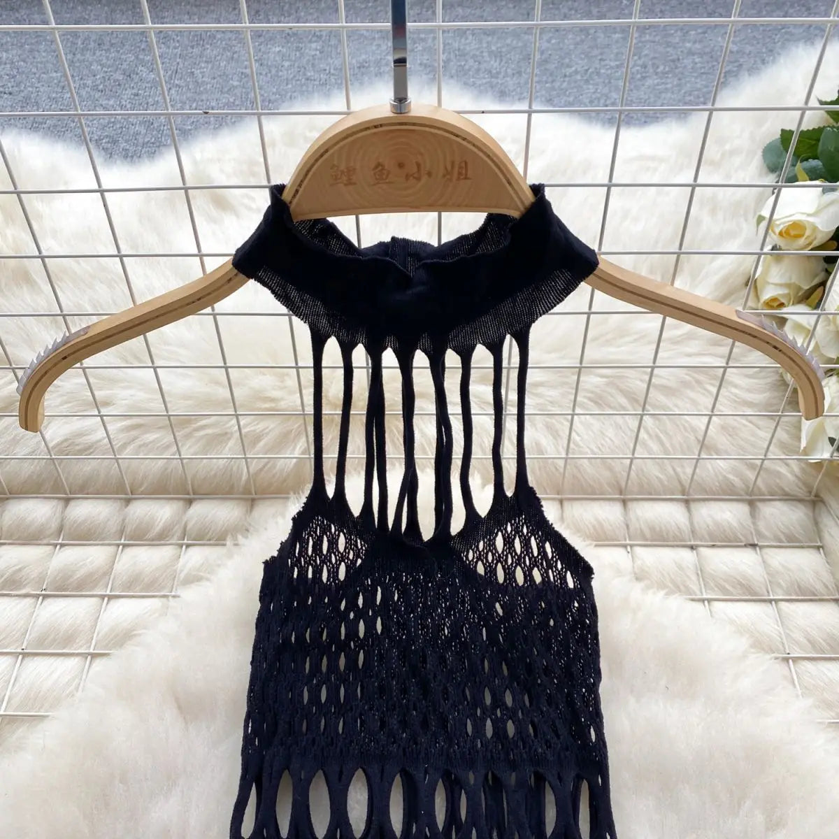 Sexy Hollow Out Women's Black Bodysuit Halter Neck Lace Up Erotic Lingerie Slim Sleepwear Hot Club Nightwear Backless Sexy Top