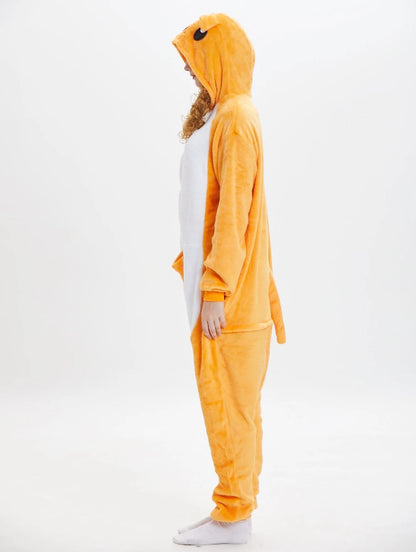 Unisex Adult Kangaroo Pajamas Cosplay Onesies Cartoon Animal Sleepwear Pyjamas Warm Flannel Hooded Christmas Halloween Jumpsuits