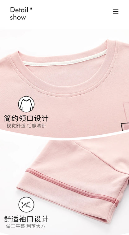 SUKAE Summer Cotton Shorts Couple Sleepwear Cute Pajama  Korean Pajamas Set for Man Fashion Trendy Woman Pijama Casual Nightwear